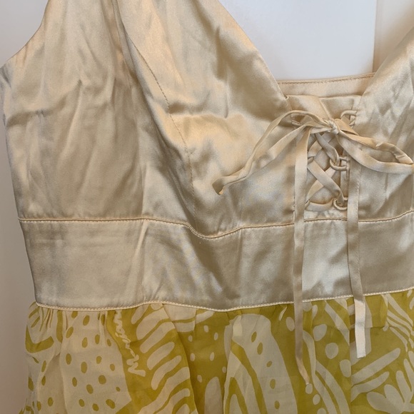 Marciano Gold and Yellow layered mini dress - Picture 4 of 10